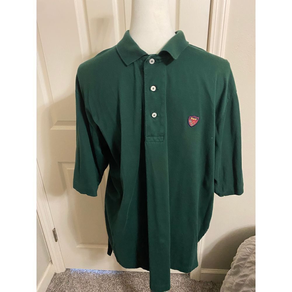Polo Golf Ralph Lauren Men's Large Polo Shirt Green Embroidered‎ Logo